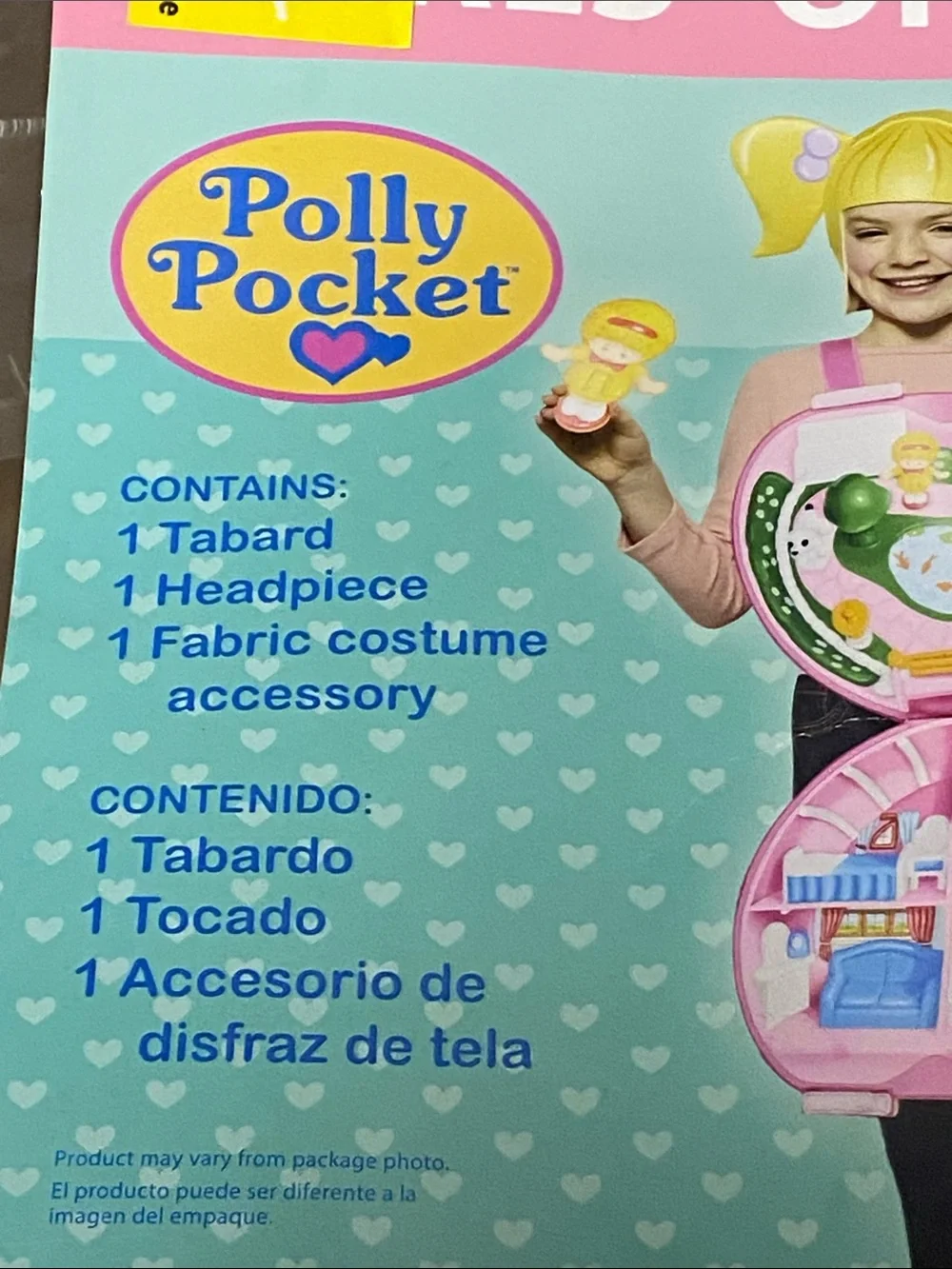 Polly pocket Halloween Girls' One Size Pink Costume with Accessories cosplay 90s